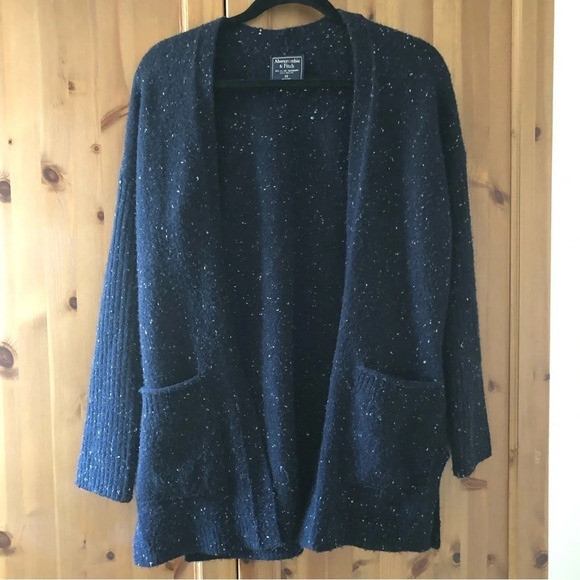 Abercrombie & Fitch Alpaca Open Front Duster Cardigan XS Y2K Cottagecore Granny - Picture 7 of 8